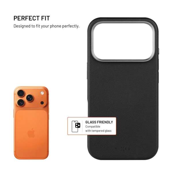 FIXED MagLeather telefontok Apple iPhone 17 Pro telefonhoz, fekete