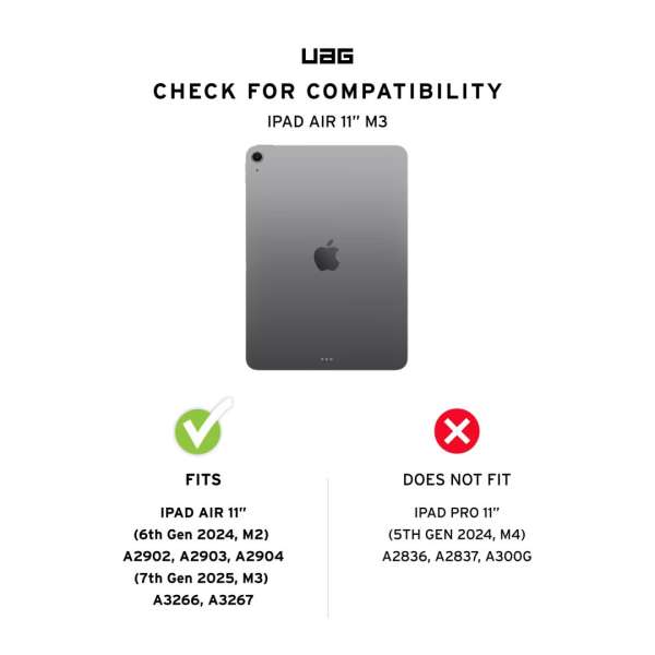 UAG Scout Plus case for iPad Air 11" (2024/2025) Ash