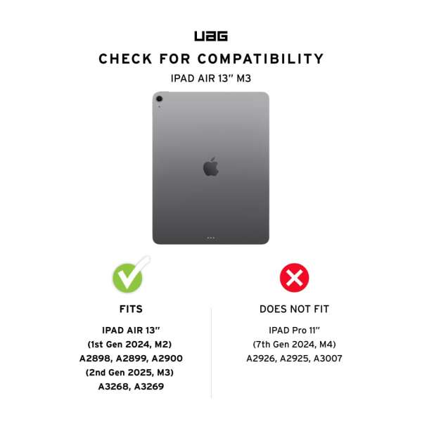 UAG Scout Plus case for iPad Air 13" (2024/2025) Ash