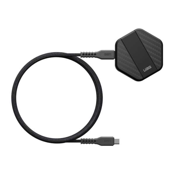 UAG Wireless Charging pad with kick stand Black/Carbon fiber
