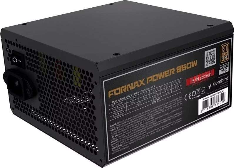 Gembird 850W 80+ Bronze CCC-PSUBRONZE-850W