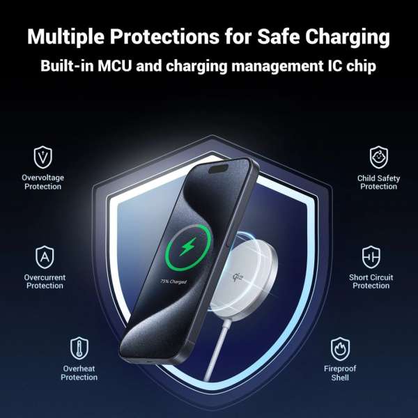 UGREEN 15W Qi2 Magnetic Wireless Charger White