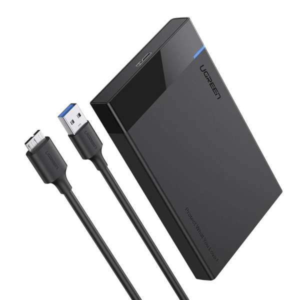 UGREEN External Hard Drive Enclosure for 2,5" SATA Black