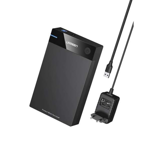 UGREEN External Hard Drive Enclosure for 3,5" SATA Black