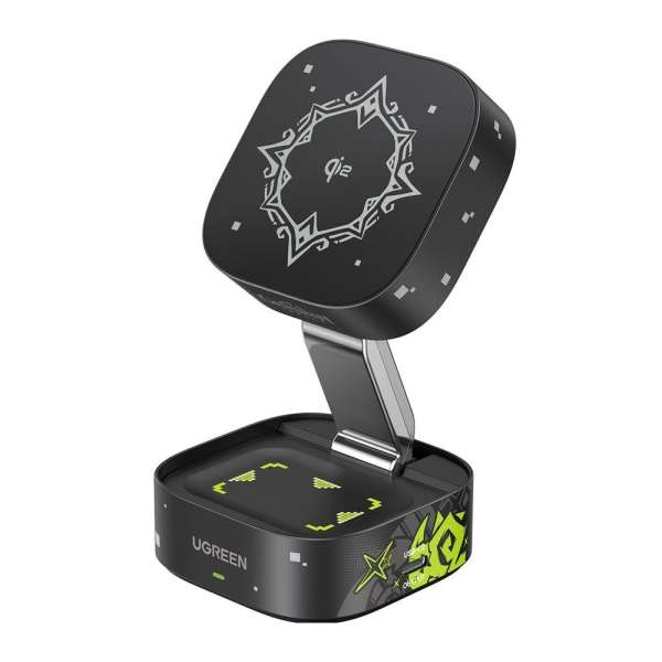 UGREEN Qi2 15W MagFlow 2-in-1 Wireless Charger Genshin Impact Edition Black