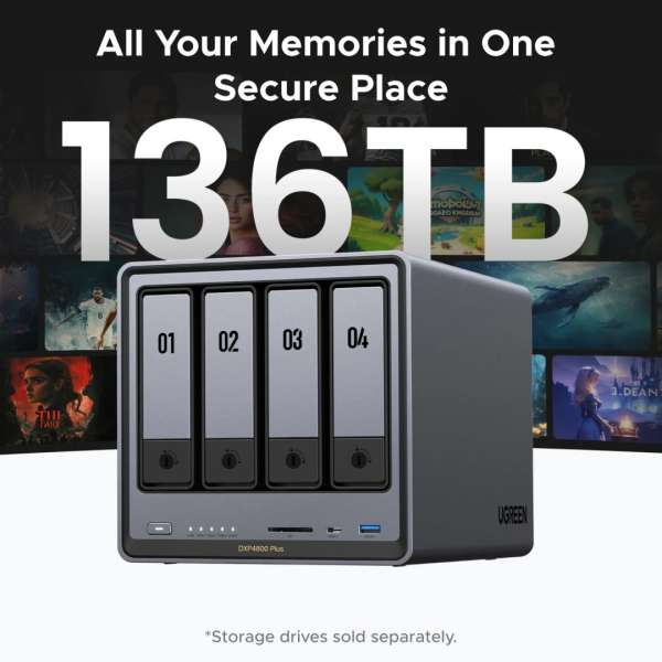 UGREEN NAS DXP4800 Plus (8GB) (4xHDD)