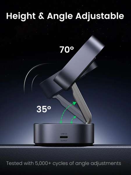 UGREEN Qi2 15W MagFlow 2-in-1 Wireless Charger Grey
