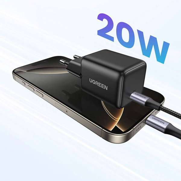 UGREEN X512 20W 1X USB-C Mains Charger Black