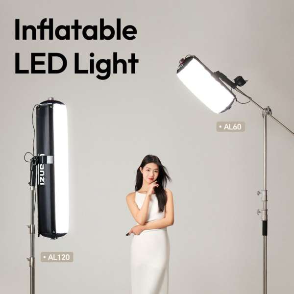Ulanzi AL120 önfelfújó Led, 120W, 2700-6500K, 10 effekt, 100x27cm, távirányító, APP