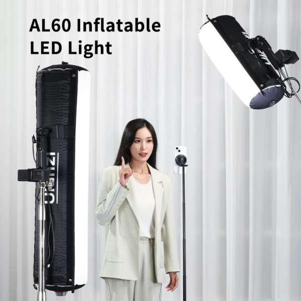 Ulanzi AL60 önfelfújó Led, 60W, 2700-6500K, 10 effekt, 50x27cm, távirányító, APP