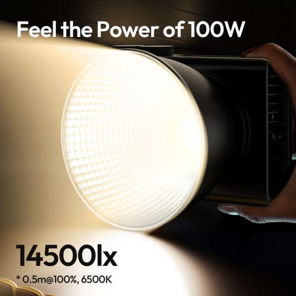 Ulanzi C01 100W COB led lámpa, 2700K-6500K, 14500LUX, 96CRI, mini Bowens, alap reflektor