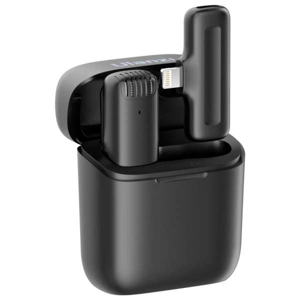 Ulanzi J11 vezeték nélküli Lavalier mikrofon 1 mikrofon és 1 vevő lighting csatlakozás Black