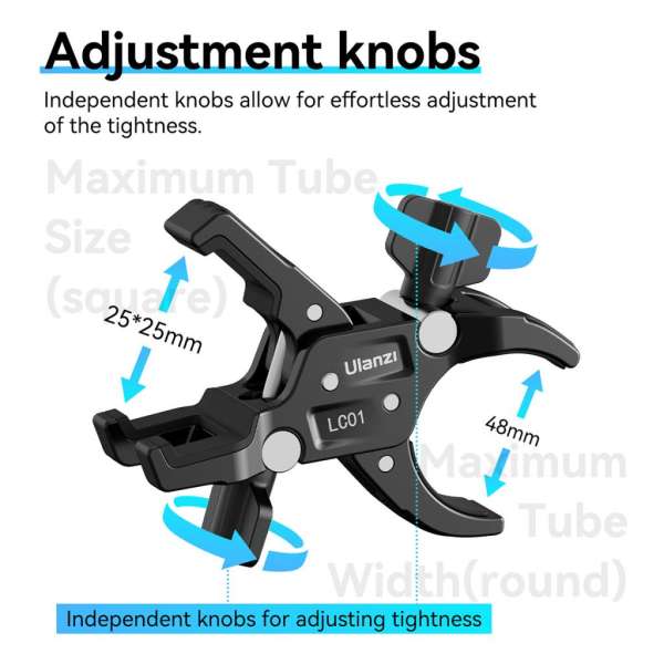 Ulanzi LC01 super clamp, dupla satu, rögzítőbilincs