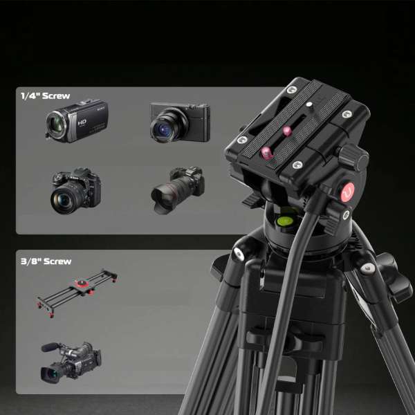 Ulanzi MT-81, T080GBB1 nagy teherbírású videó állvány, fluid videófejjel