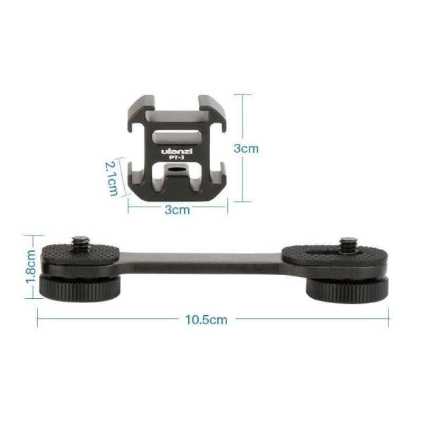 Ulanzi PT-3, tripla vakupapucs adapter, 1/4" menettel, alumínium