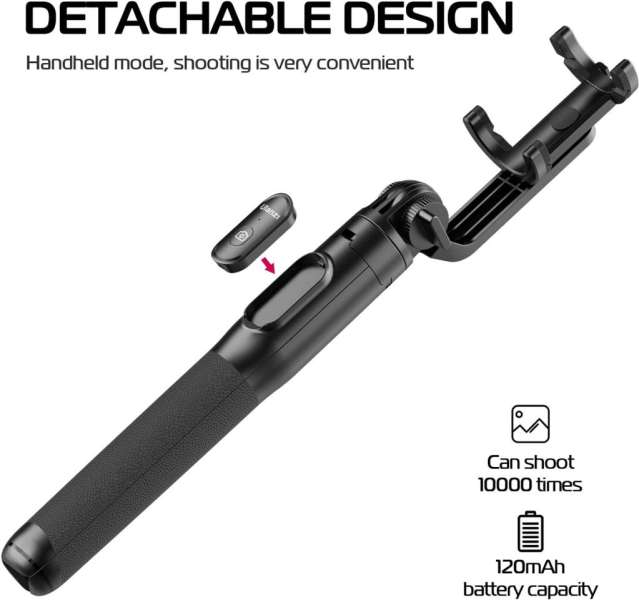 Ulanzi SK-03 szelfie állvány, monopod, bluetooth adapter, 30-160cm magasság