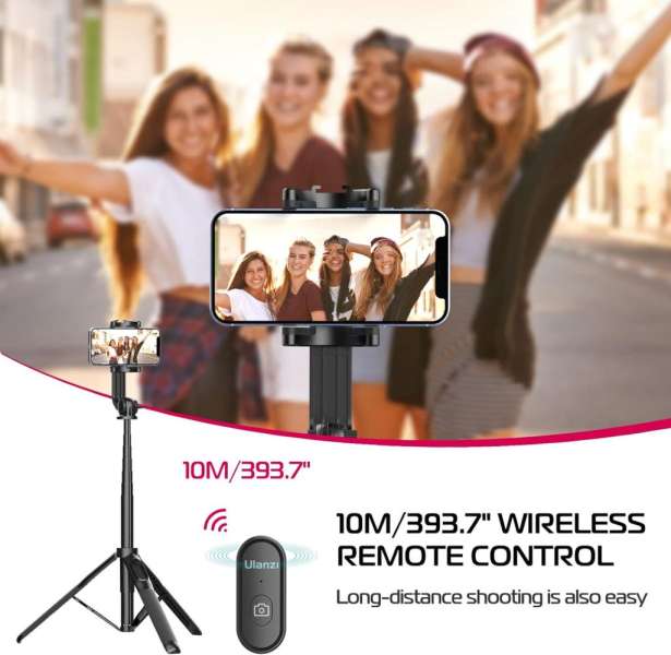 Ulanzi SK-03 szelfie állvány, monopod, bluetooth adapter, 30-160cm magasság
