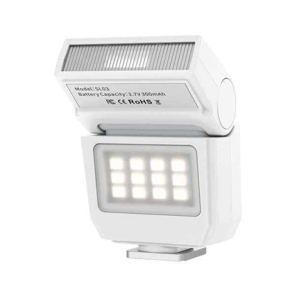 Ulanzi SL03 Spark Lite mini vaku és Led, dönthető, GN8, középpontos érintkező, fehér