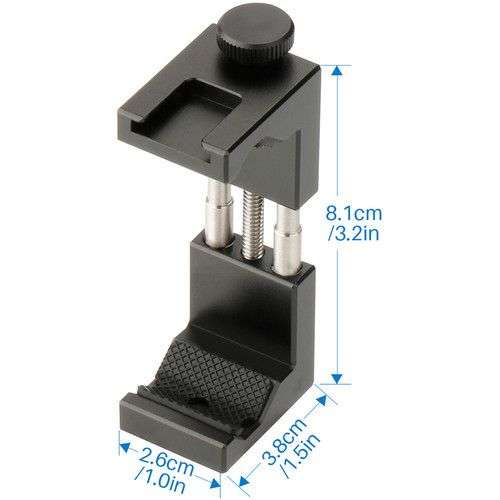 Ulanzi ST-02S alumínium telefon adapter, vakupapucs csatlakozóval, fekete