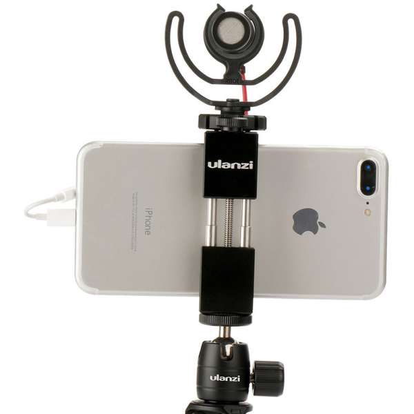 Ulanzi ST-02S alumínium telefon adapter, vakupapucs csatlakozóval, fekete