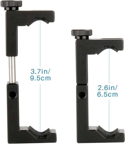 Ulanzi ST-02S alumínium telefon adapter, vakupapucs csatlakozóval, fekete