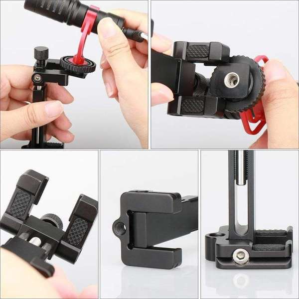 Ulanzi ST-03 telefon tartó adapter állványhoz, arca swiss szabvány, kisméretre összehajtható