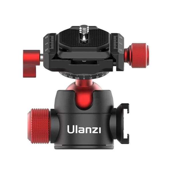 Ulanzi U-70 gömbfej, kreatív csatlakozási lehetőség, vakupapucs adapter, 20kg teherbírás, arca swiss
