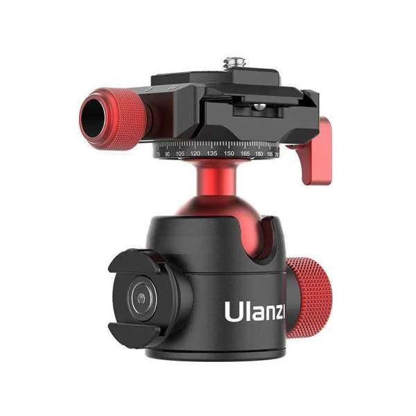 Ulanzi U-70 gömbfej, kreatív csatlakozási lehetőség, vakupapucs adapter, 20kg teherbírás, arca swiss