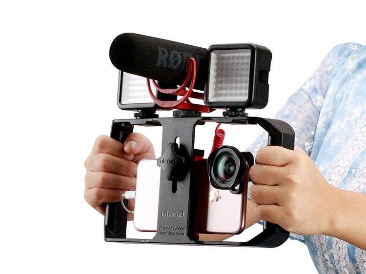 Ulanzi U-Rig Pro videós rig telefonokhoz, 3 vakupapucs csatlakozóval