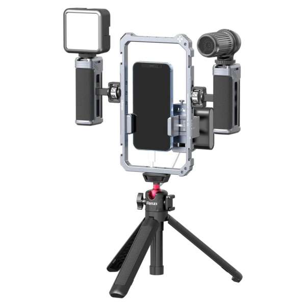 Ulanzi unverzális telefonkeret rendszer, rig, cage , 2db fogantyú, 6db vakupapucs