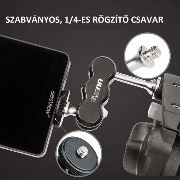 Ulanzi UURig R002 Magic Arm, kompakt és könnyű, 2x 1/4" csatlakozás