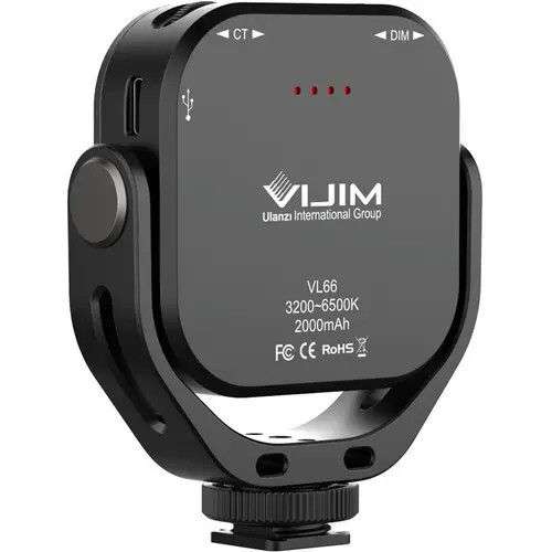 Ulanzi Vijim VL66 LED lámpa, dönthető forgatható, 2500-6500K, 2000mAh