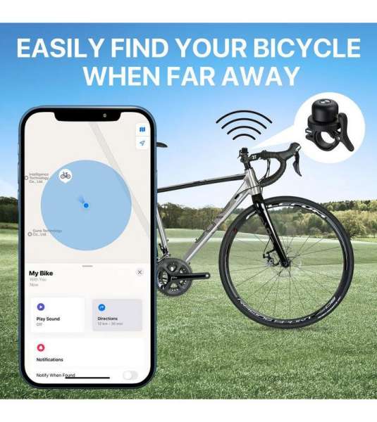ultron Mibell Bicycle Bell incl. Apple Certified tag Black