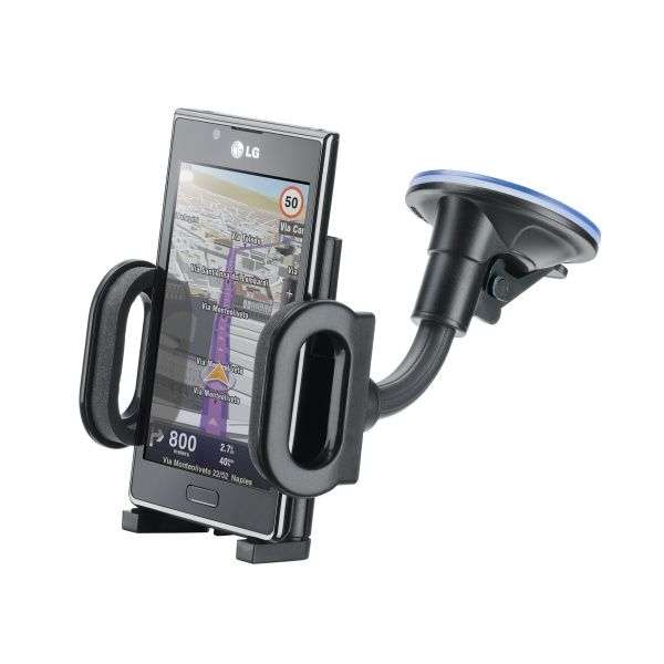 Cellularline Universal holder with suction cup Crab for mobile phones and smartphones, flexible arm