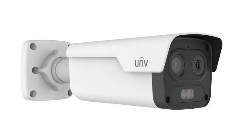 Uniview Dual-spectrum 4MP hőkamera, 6/7mm-es fix objektívekkel, mikrofonnal és hangszóróval