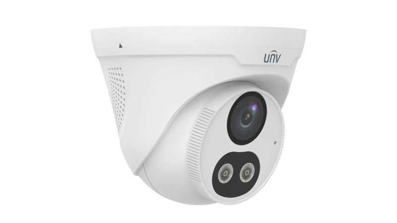 Uniview Easystar 4MP Colorhunter turret dómkamera, 2.8mm fix objektívvel, mikrofonnal és hangszóróval (DL) Uniview Easystar 4MP Colorhunter turret dómkamera, 2.8mm fix objektívvel, mikrofonnal és hangszóróval (DL)