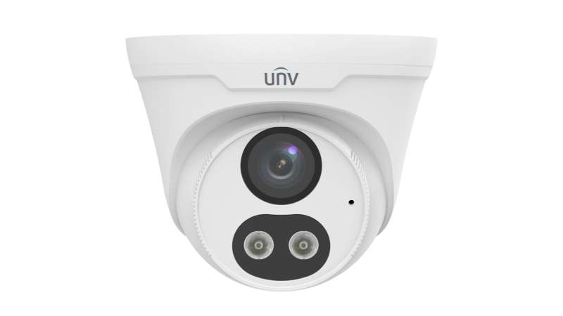 Uniview Easystar 4MP Colorhunter turret dómkamera, 2.8mm fix objektívvel, mikrofonnal és hangszóróval (DL) Uniview Easystar 4MP Colorhunter turret dómkamera, 2.8mm fix objektívvel, mikrofonnal és hangszóróval (DL)