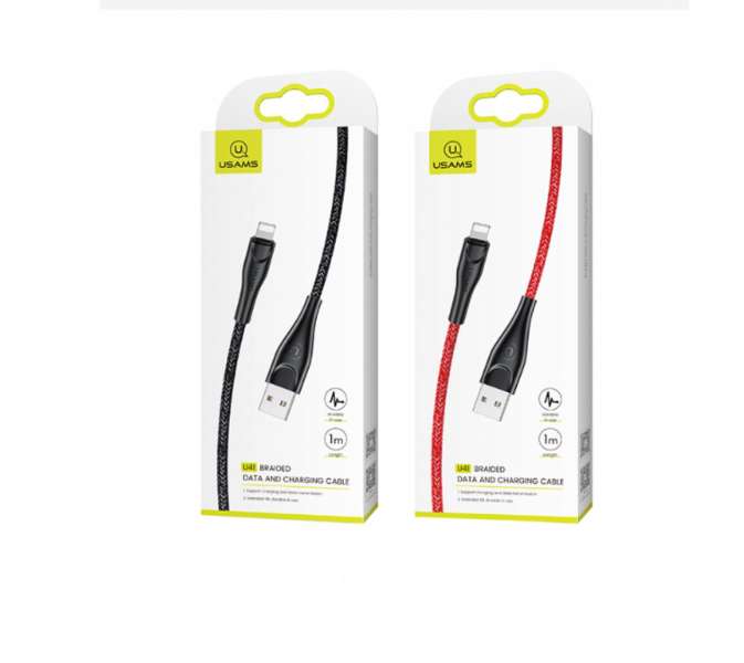 Usams U41 Braided Data and Charging Cable 2m Black