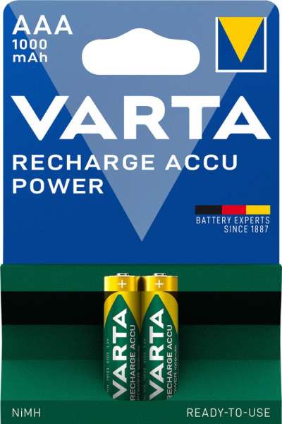 Varta 1000mAh AAA Ni-MH akkumulátor 2db/csomag