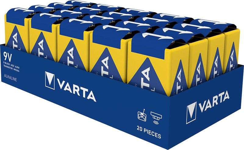Varta 9V Alkáli Elem 20db/csomag