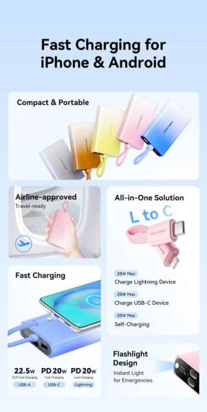 Vention 10000mAh Power Bank Gradient Blue