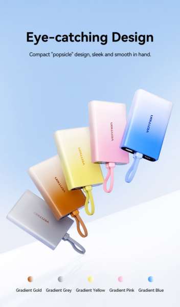 Vention 10000mAh Power Bank Gradient Yellow