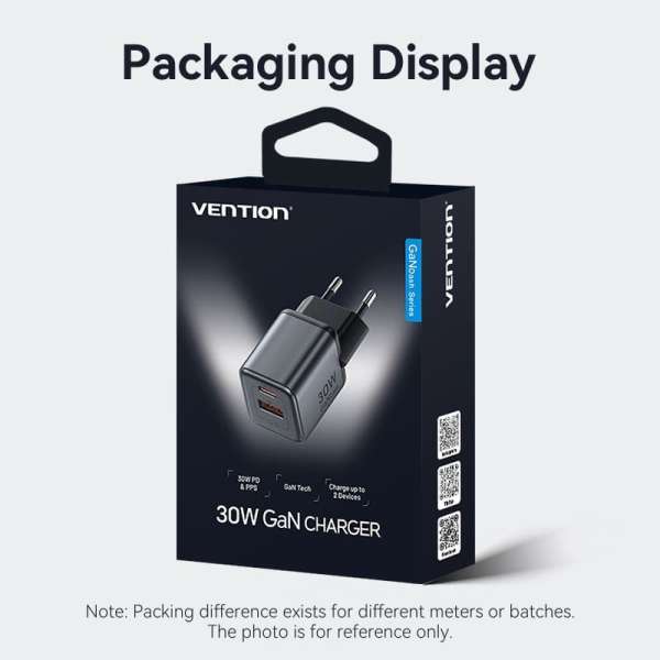 Vention 2-Port USB Charger Grey