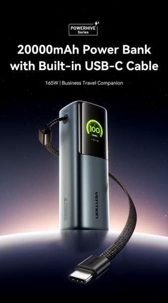 Vention 20000mAh Power Bank Grey