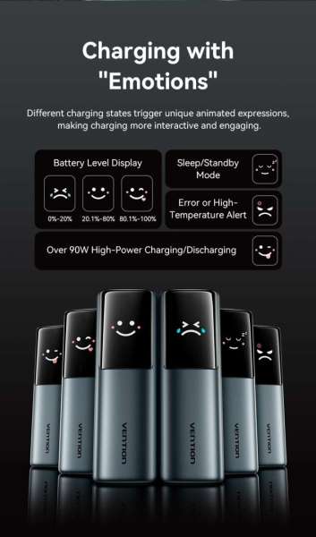 Vention 20000mAh Power Bank Grey