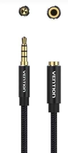 Vention 3,5mm Jack to 3,5mm Jack Extension Cable 8m Black