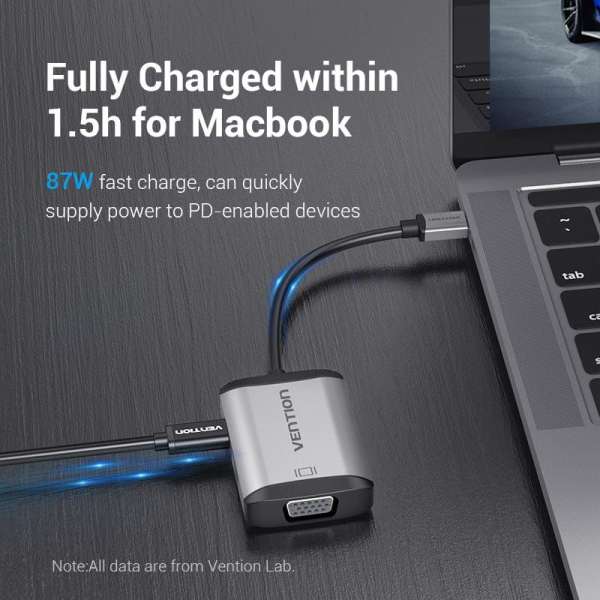Vention 4-in-1 USB-C Docking Station Grey