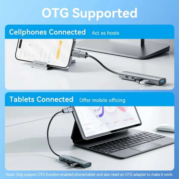Vention 5-portos USB3.0 HUB Grey