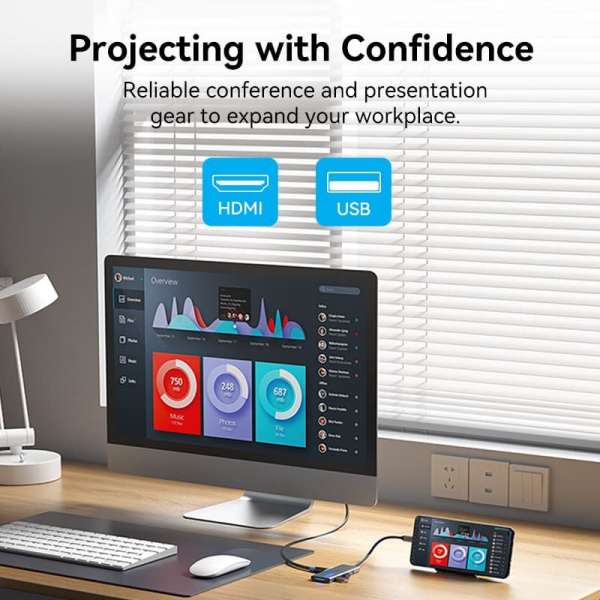 Vention 7-in-1 USB-C Docking Station