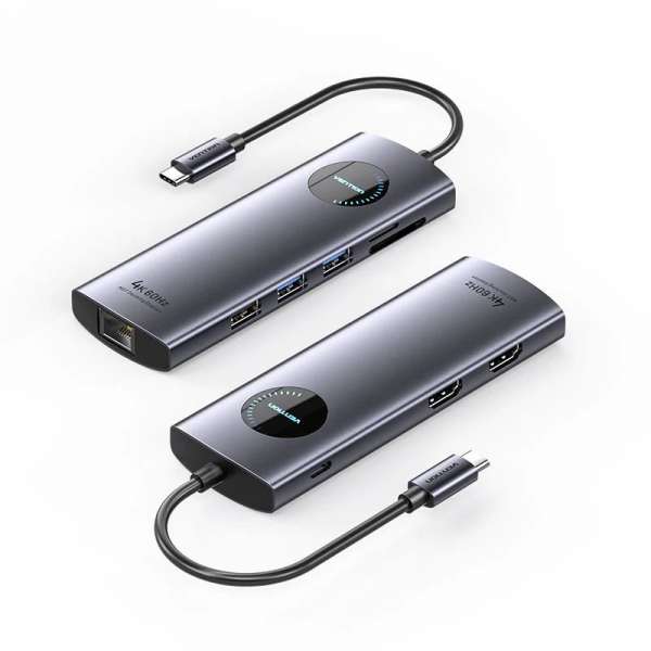 Vention 9-in-1 USB-C MST Docking Station Black